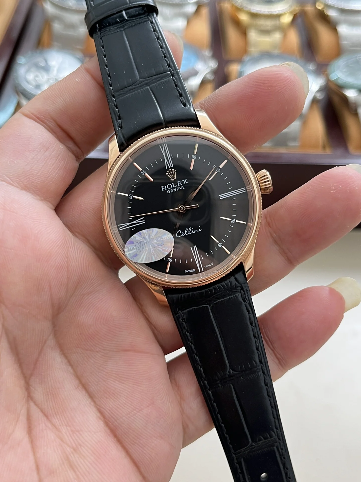 Rolex Cellini 39mm — photographed off the sweep