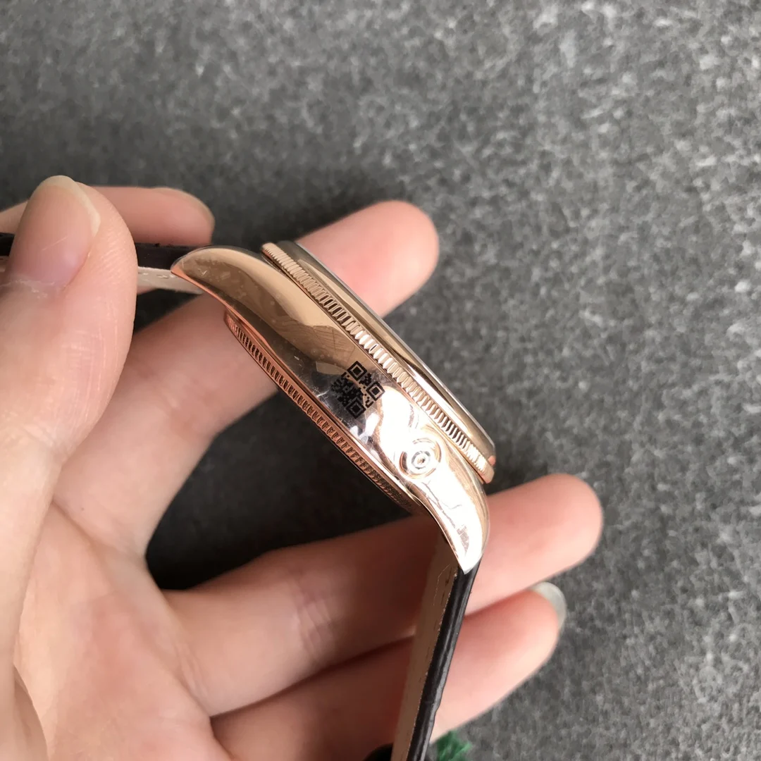 Rolex Cellini Moon Phase Meteorite Rose Gold — photographed off the sweep