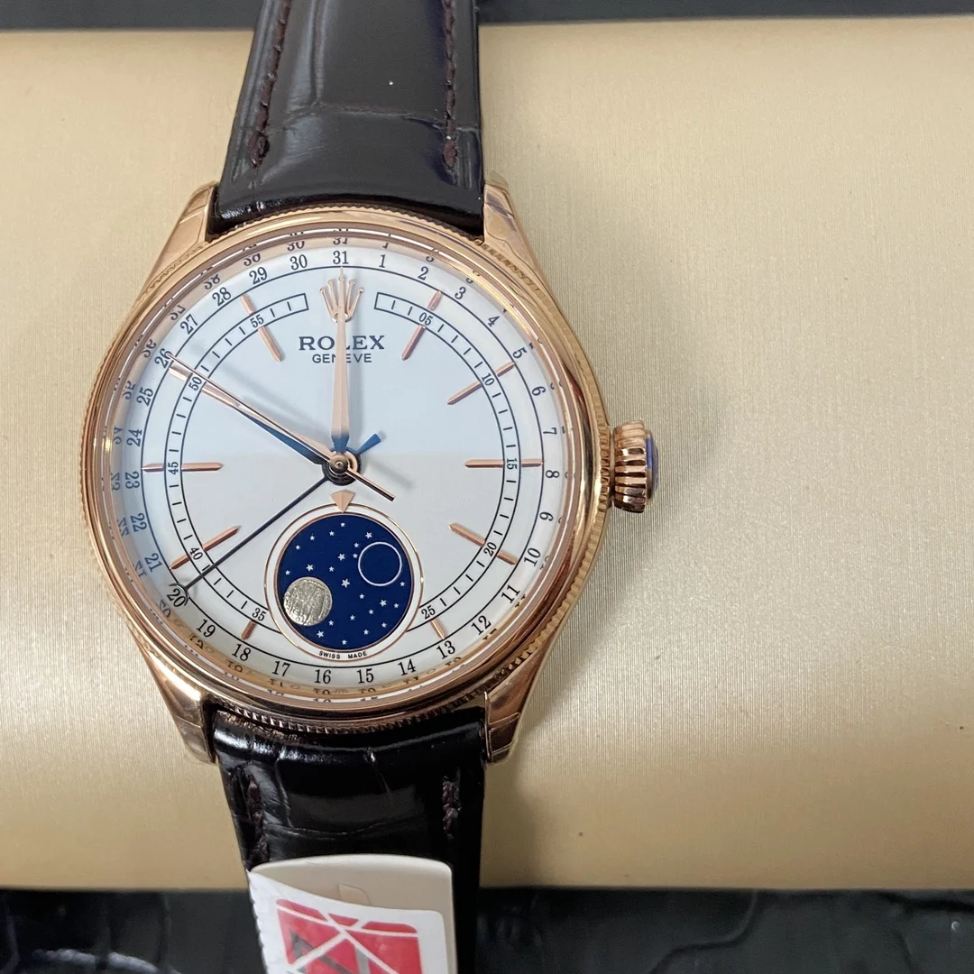 Rolex Cellini Moon Phase Meteorite — photographed off the sweep