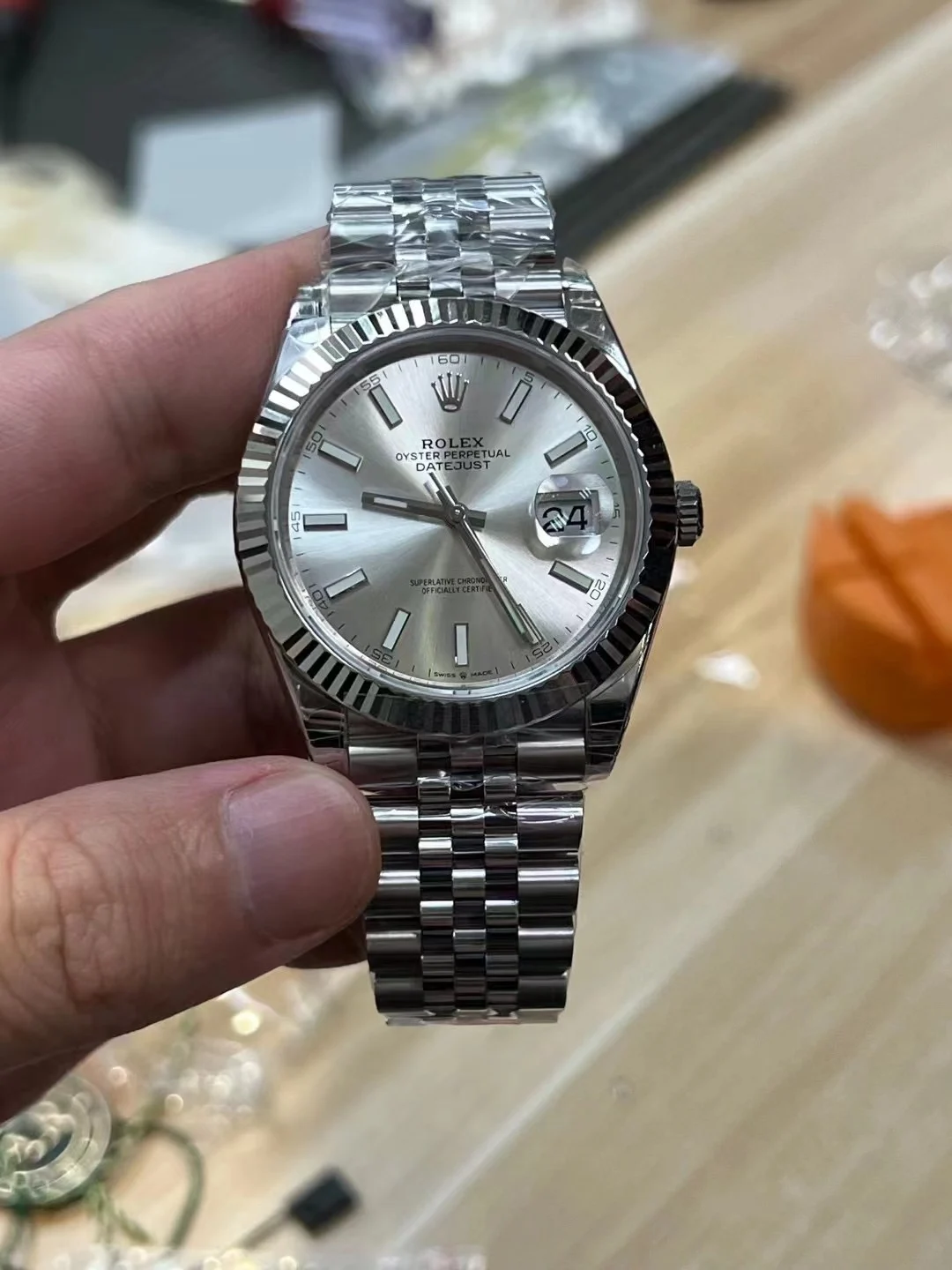 Rolex Datejust — photographed off the sweep