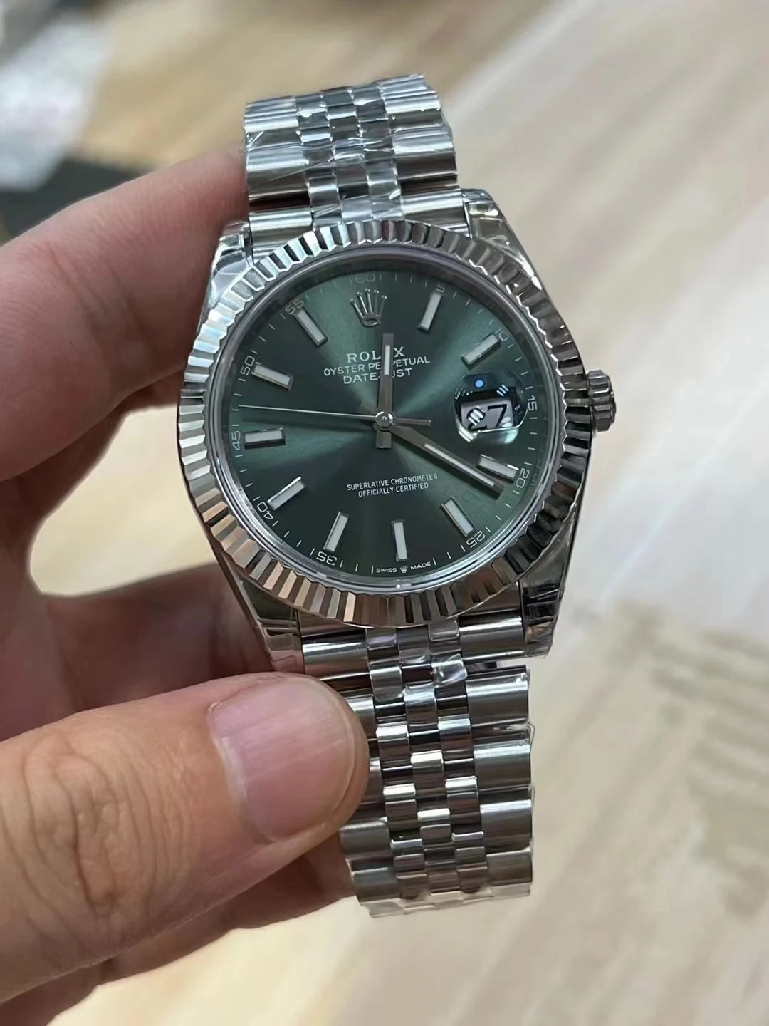 Rolex Datejust — photographed off the sweep