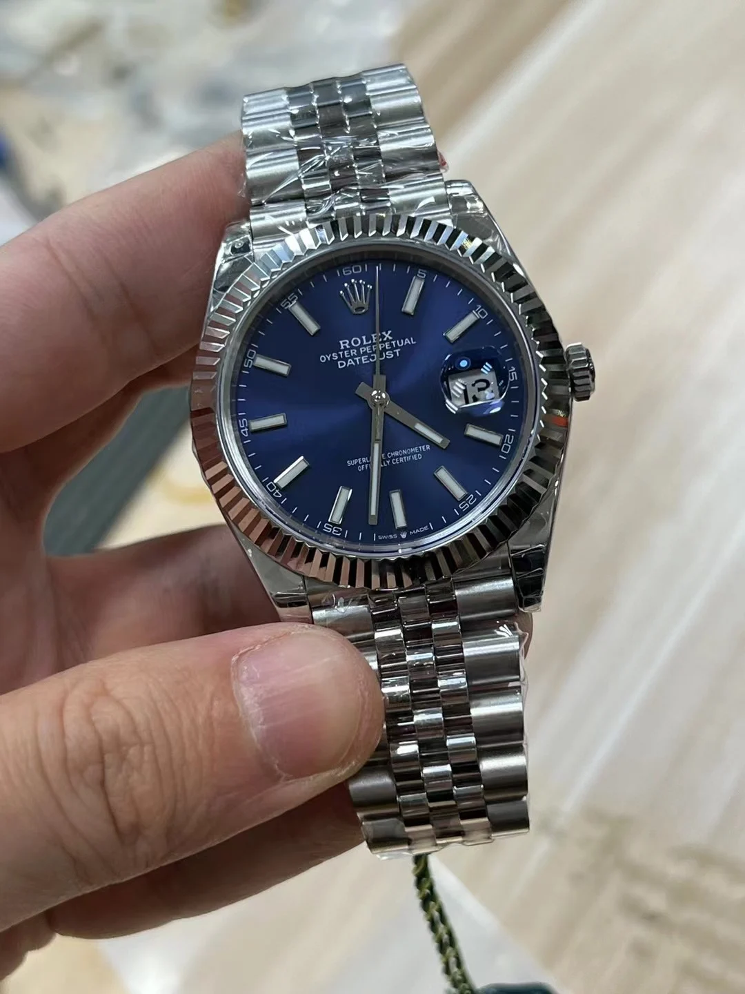 Rolex Datejust — photographed off the sweep