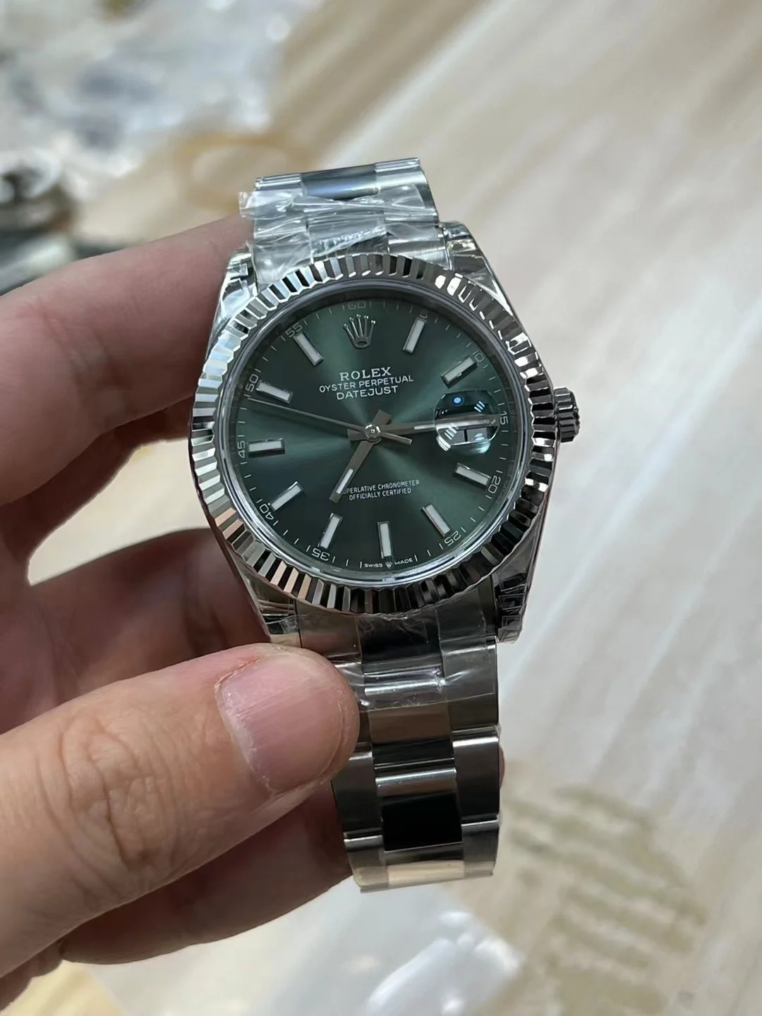 Rolex Datejust — photographed off the sweep