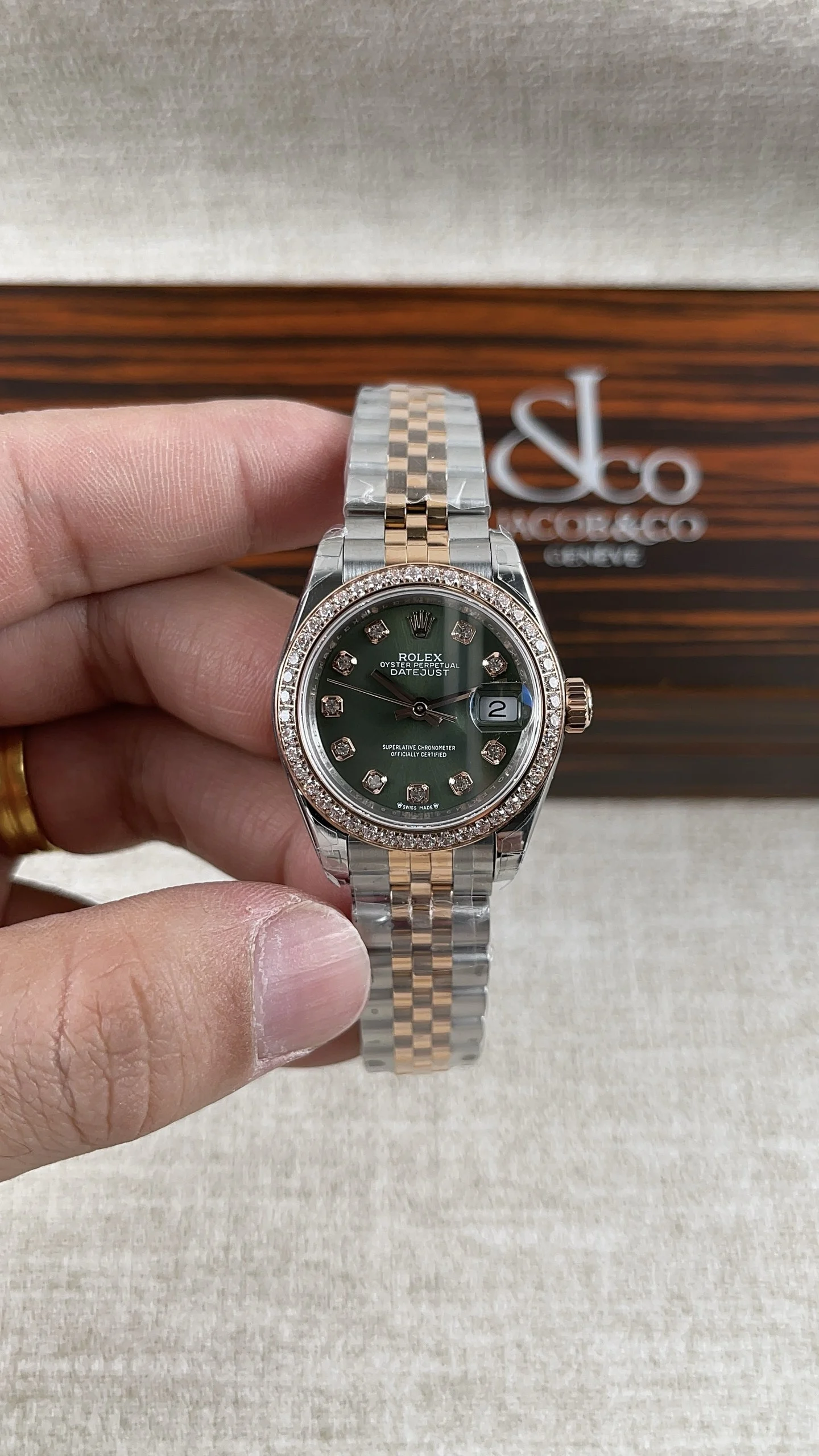Rolex Datejust 28mm — photographed off the sweep