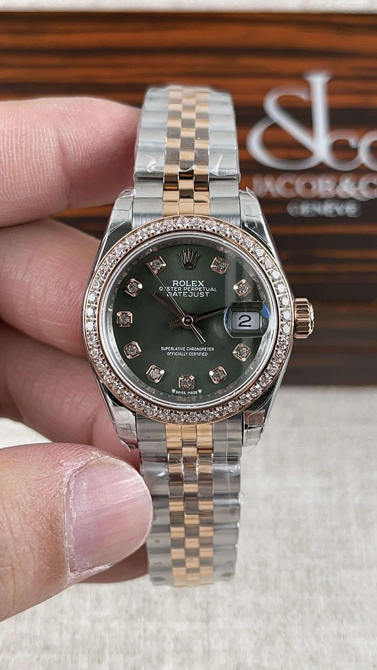 Rolex Datejust 28mm — photographed off the sweep