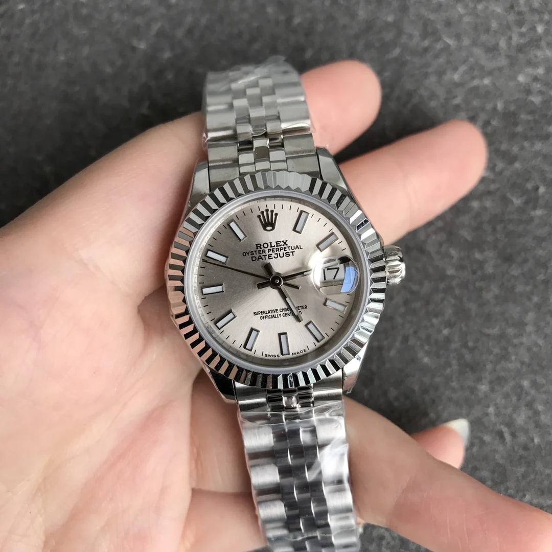 Rolex Datejust 28mm — photographed off the sweep