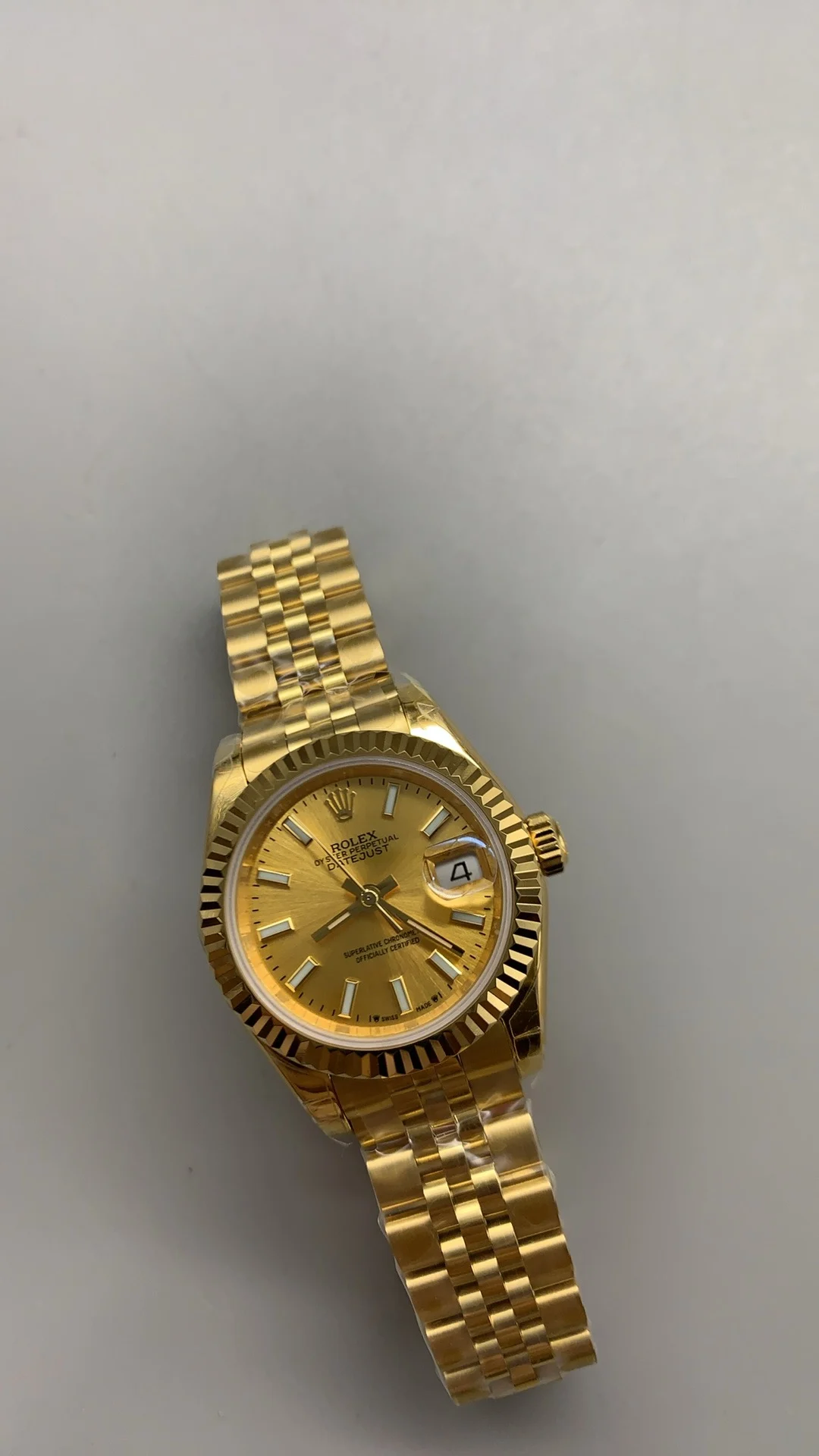 Rolex Datejust 28mm — photographed off the sweep