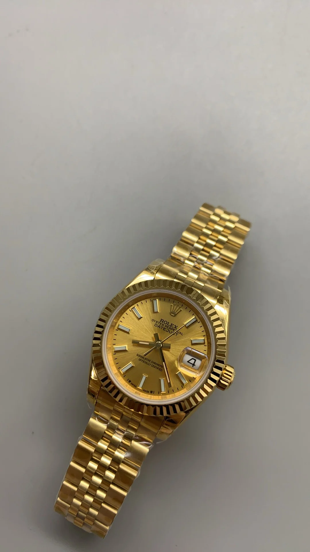 Rolex Datejust 28mm — photographed off the sweep