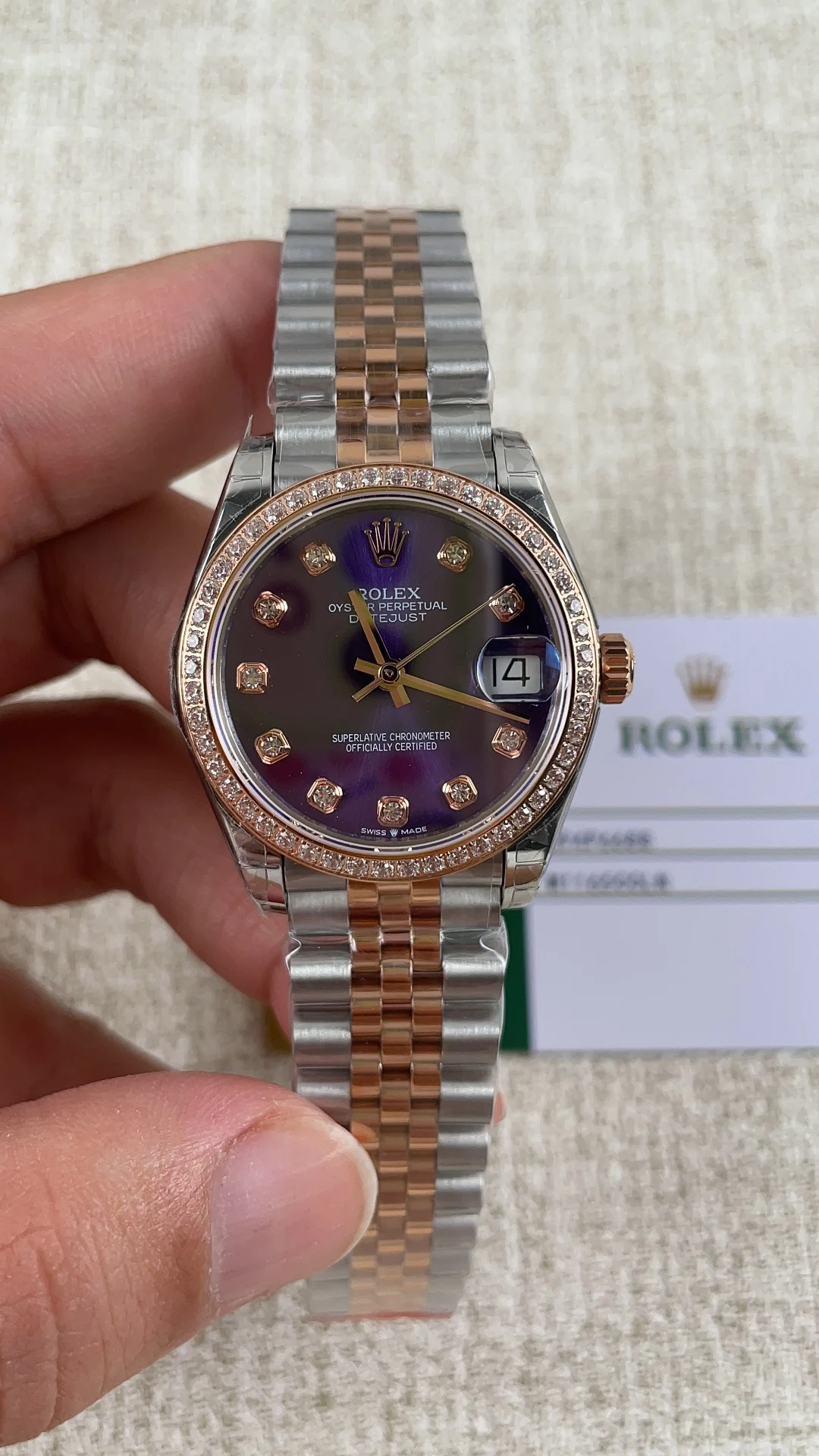 Rolex Datejust 31mm — photographed off the sweep