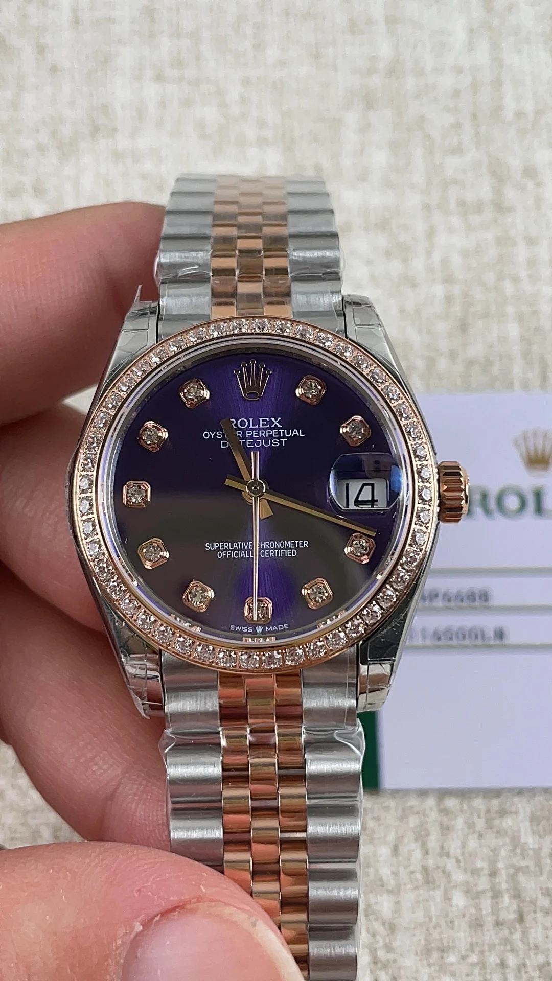 Rolex Datejust 31mm — photographed off the sweep