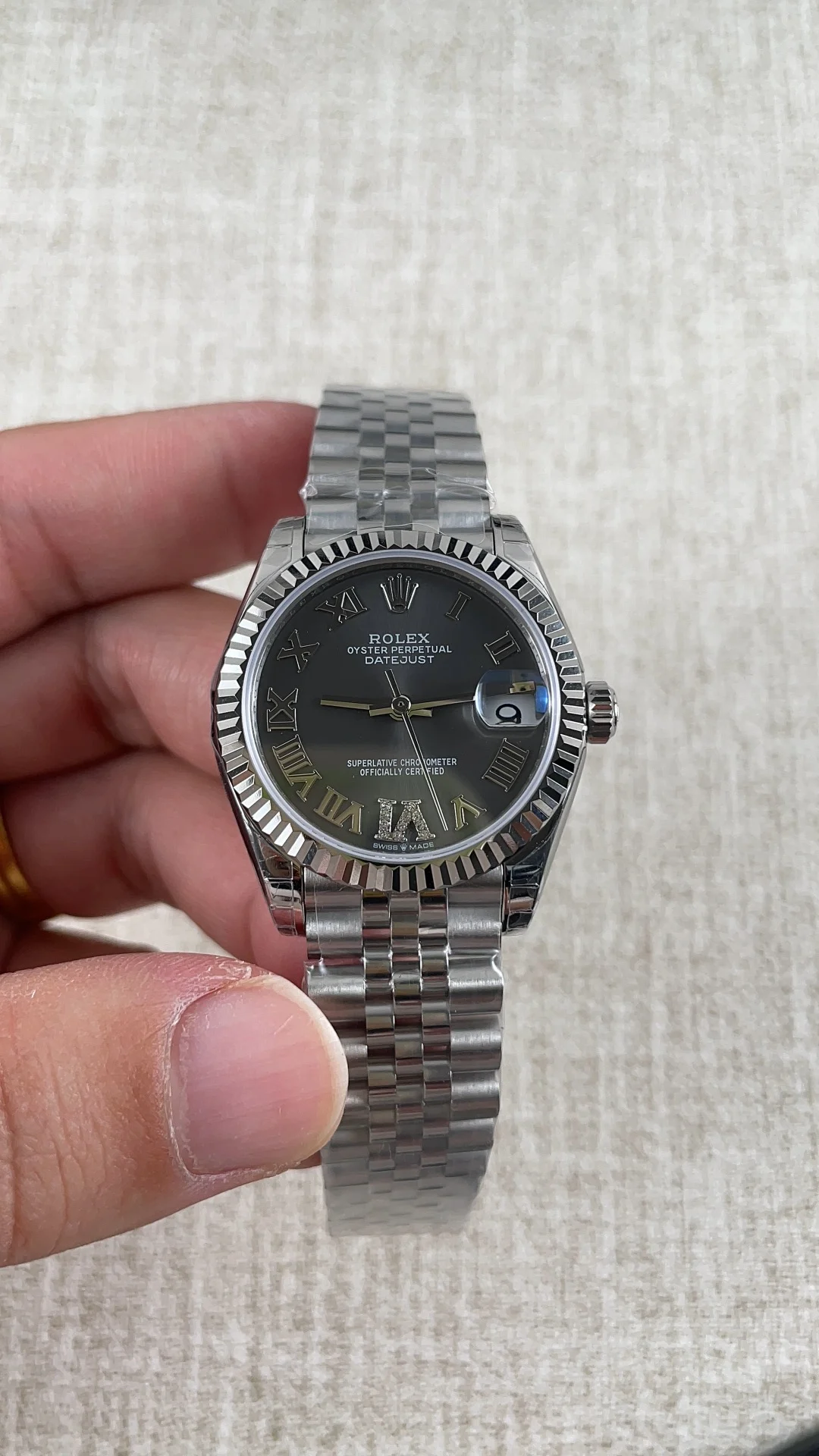Rolex Datejust 31mm — photographed off the sweep