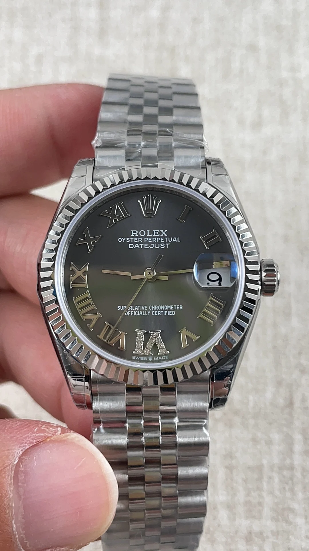 Rolex Datejust 31mm — photographed off the sweep