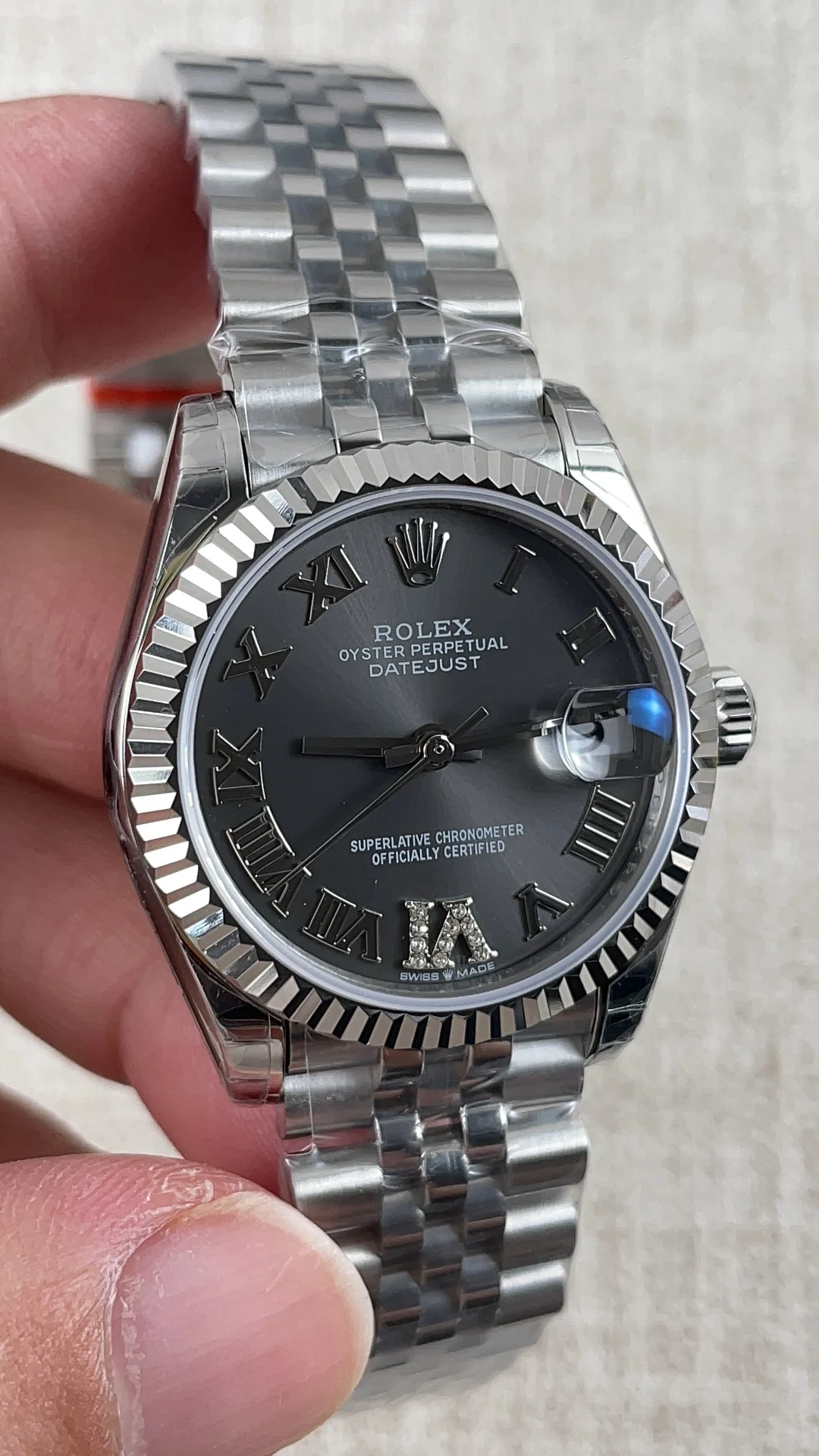 Rolex Datejust 31mm — photographed off the sweep