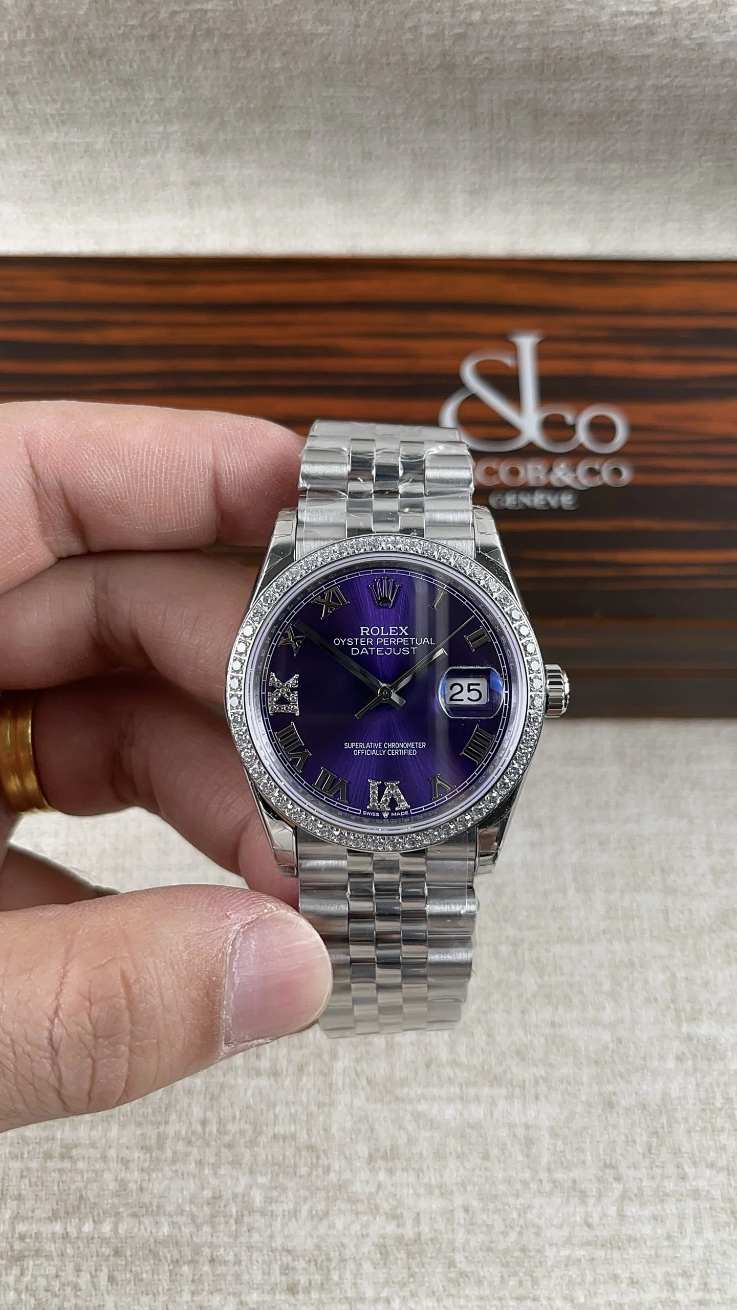 Rolex Datejust 36mm — photographed off the sweep