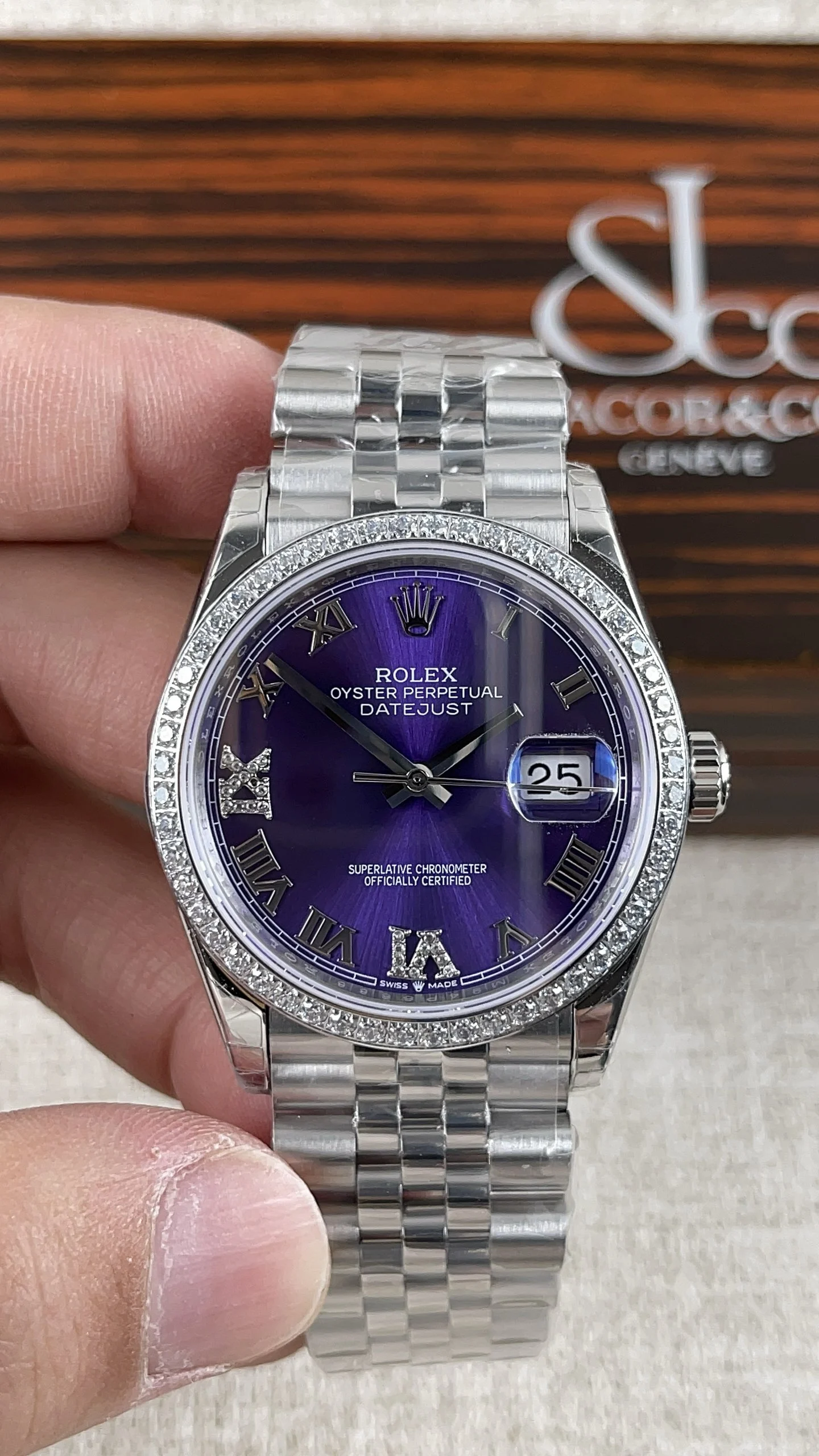 Rolex Datejust 36mm — photographed off the sweep