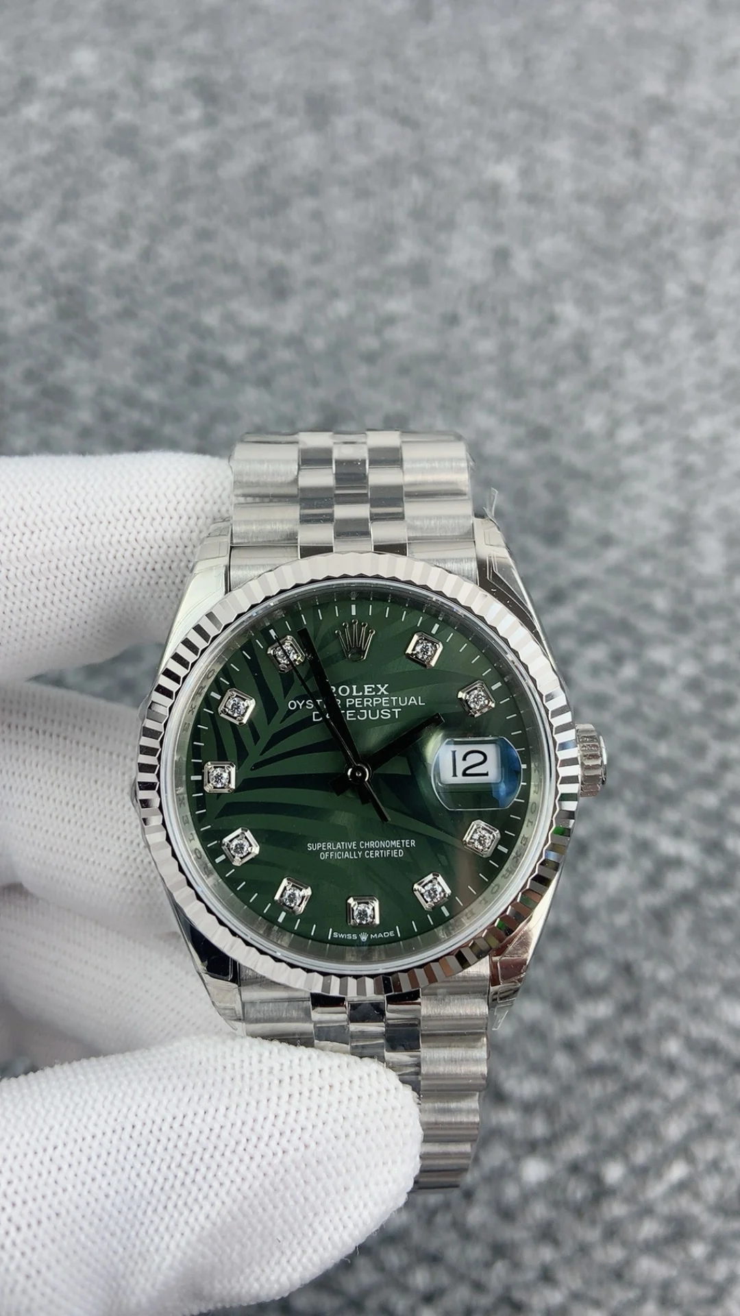 Rolex Datejust 36mm — photographed off the sweep