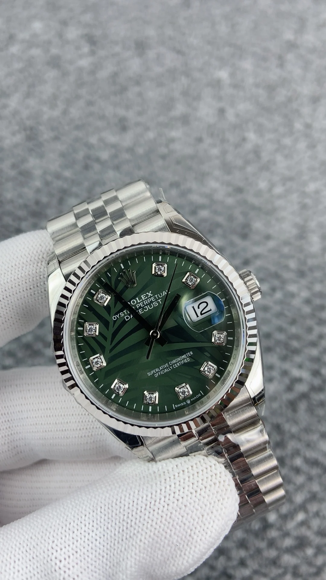 Rolex Datejust 36mm — photographed off the sweep