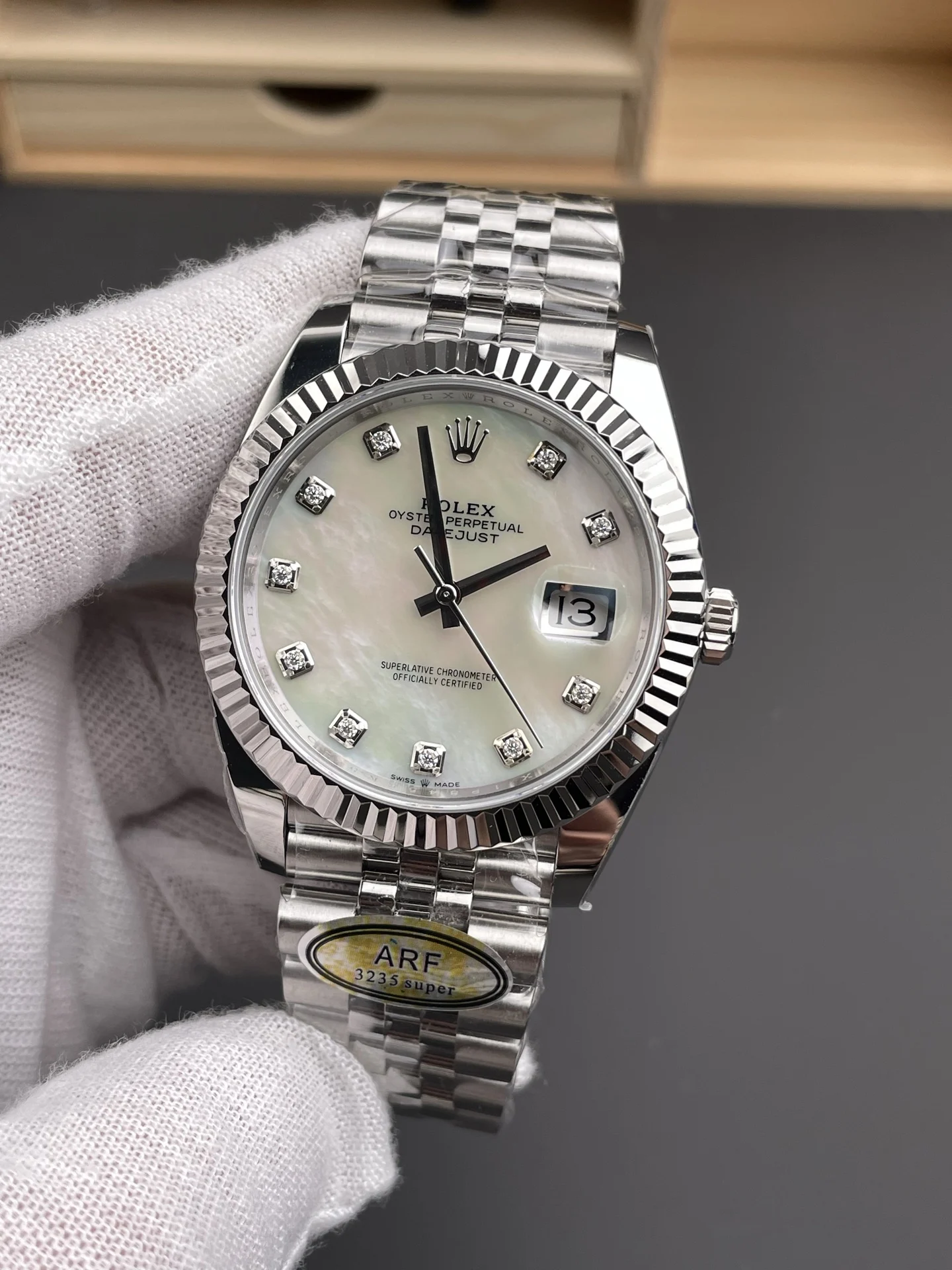Rolex Datejust 41mm — photographed off the sweep