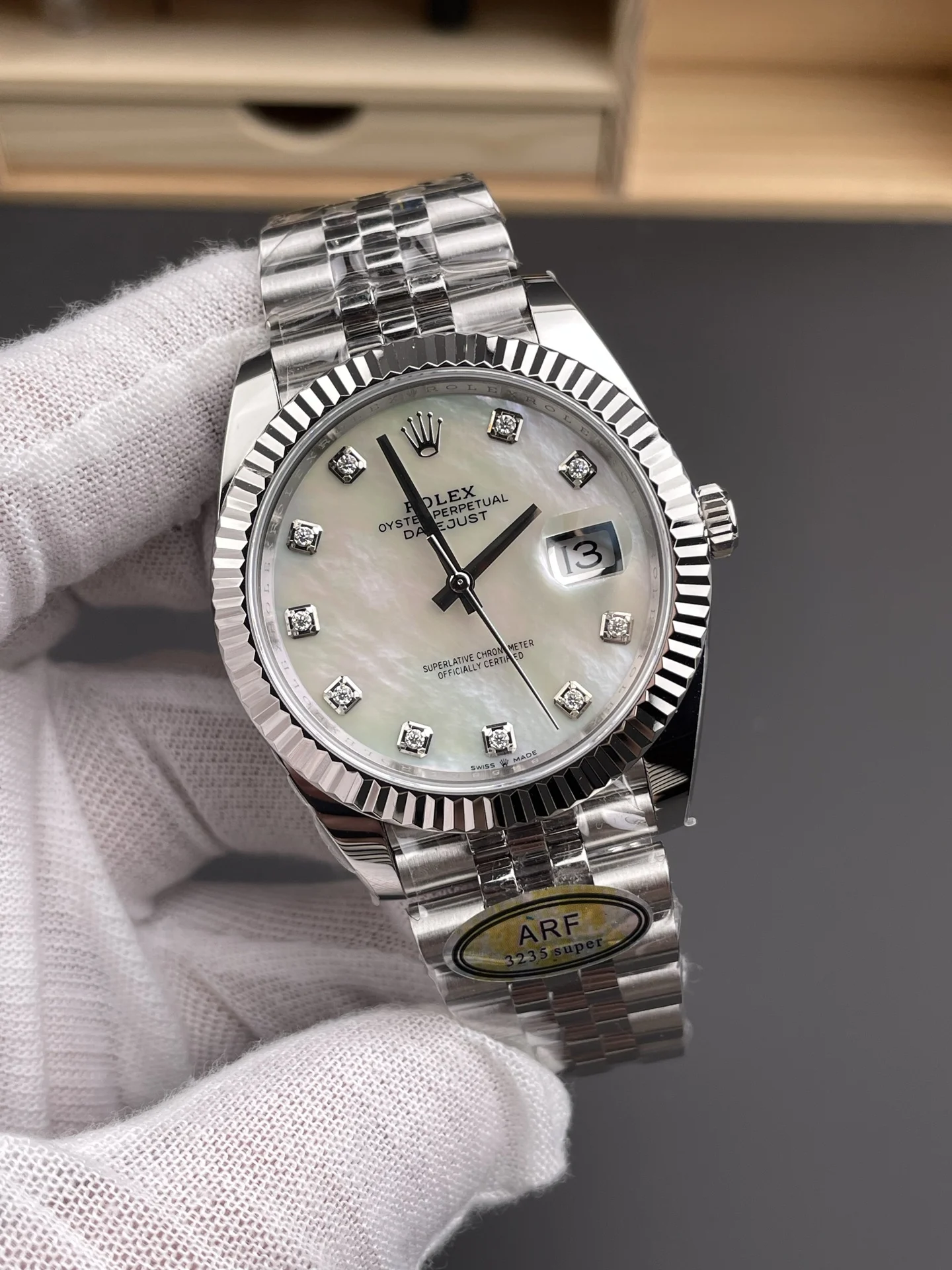 Rolex Datejust 41mm — photographed off the sweep