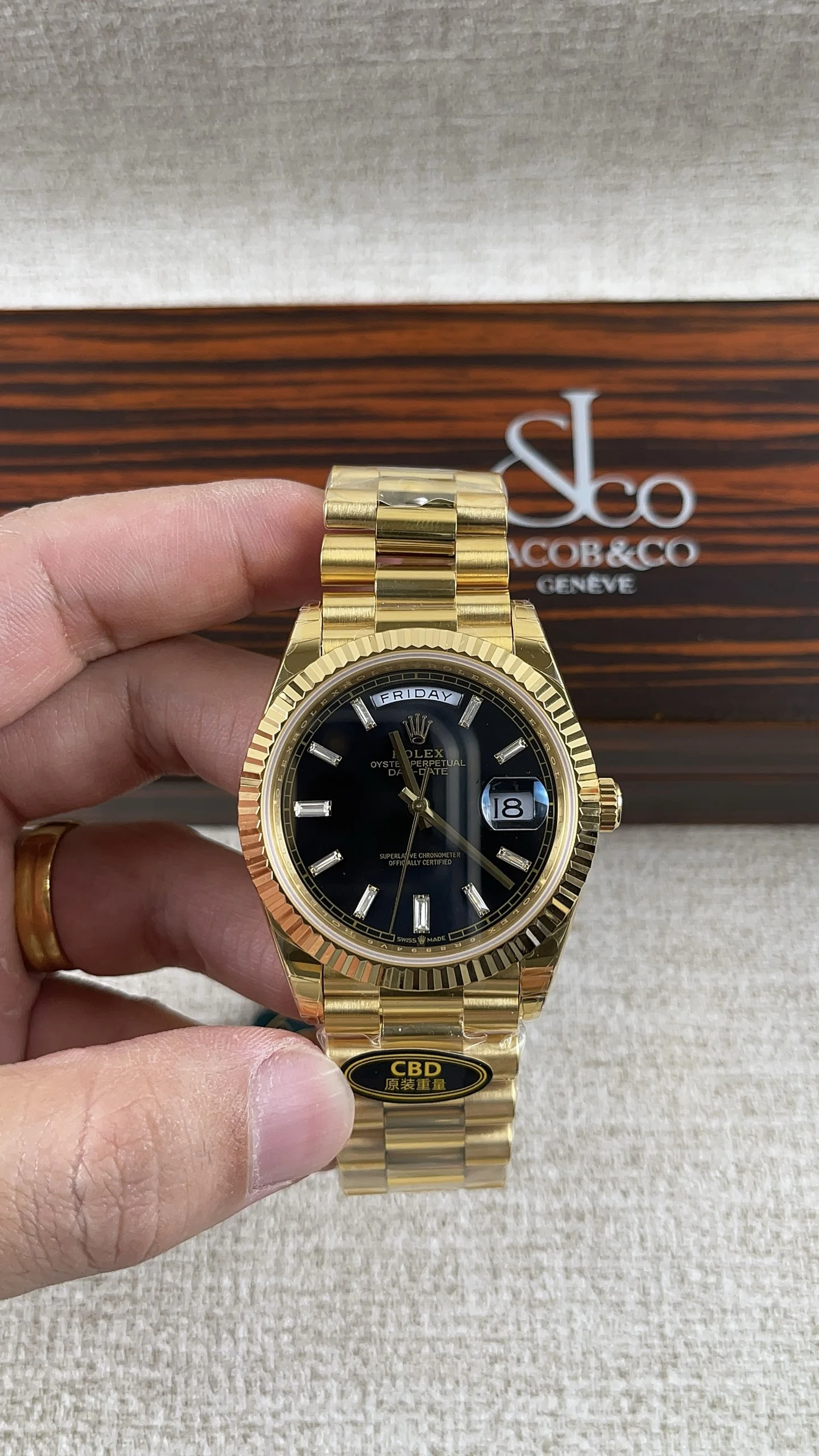 Rolex Datejust Black Dial — photographed off the sweep