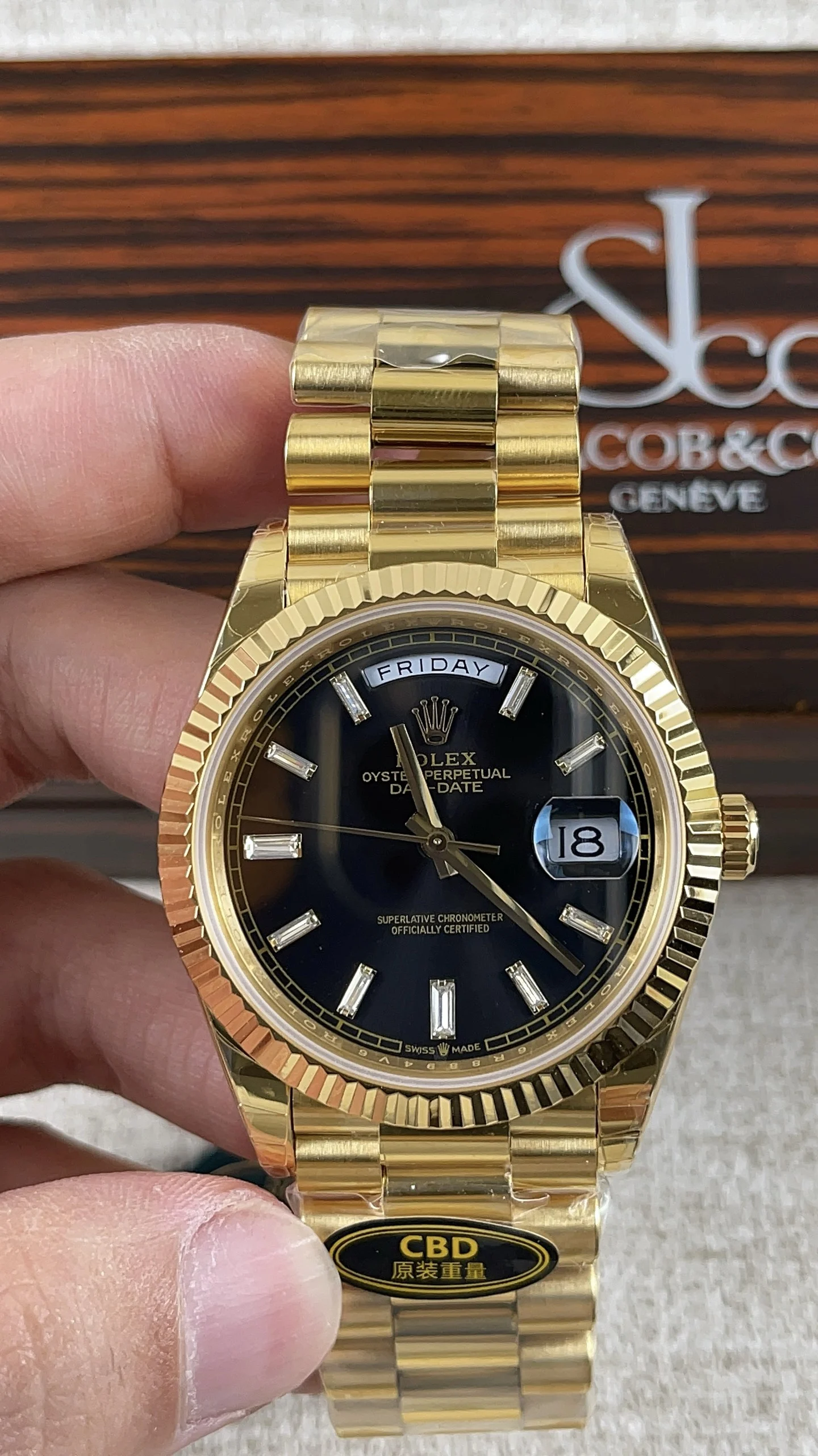 Rolex Datejust Black Dial — photographed off the sweep