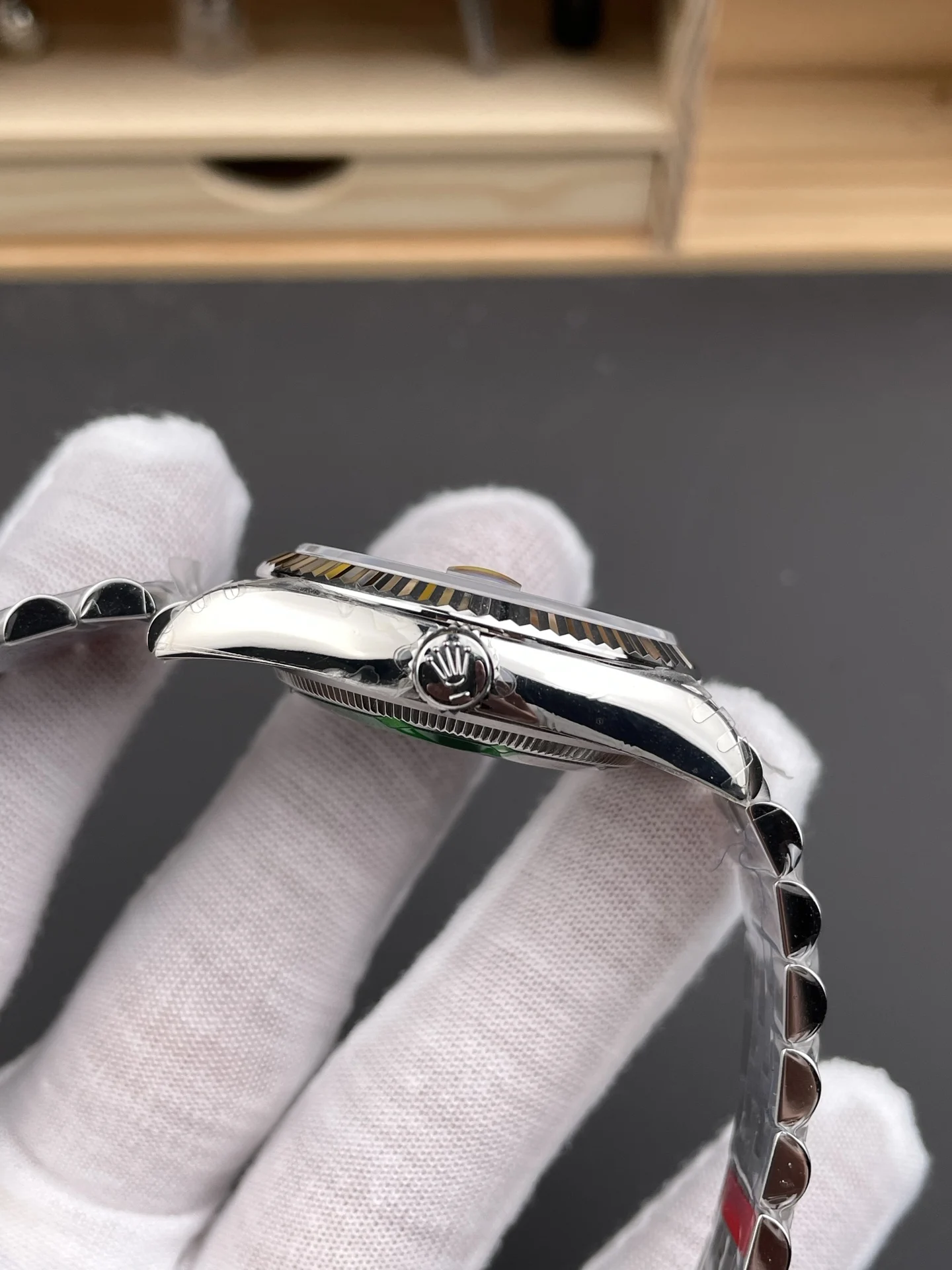 Rolex Datejust Black Dial 36mm — photographed off the sweep