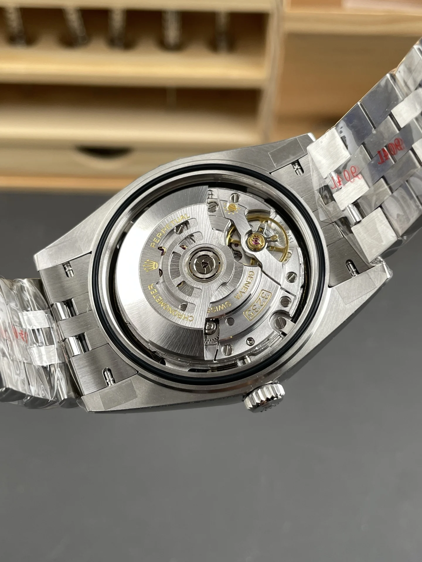 Rolex Datejust Black Dial 41mm — photographed off the sweep