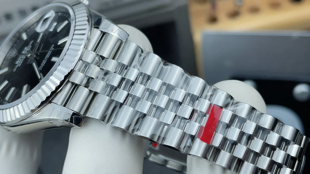 Rolex Datejust Black Dial 41mm — photographed off the sweep