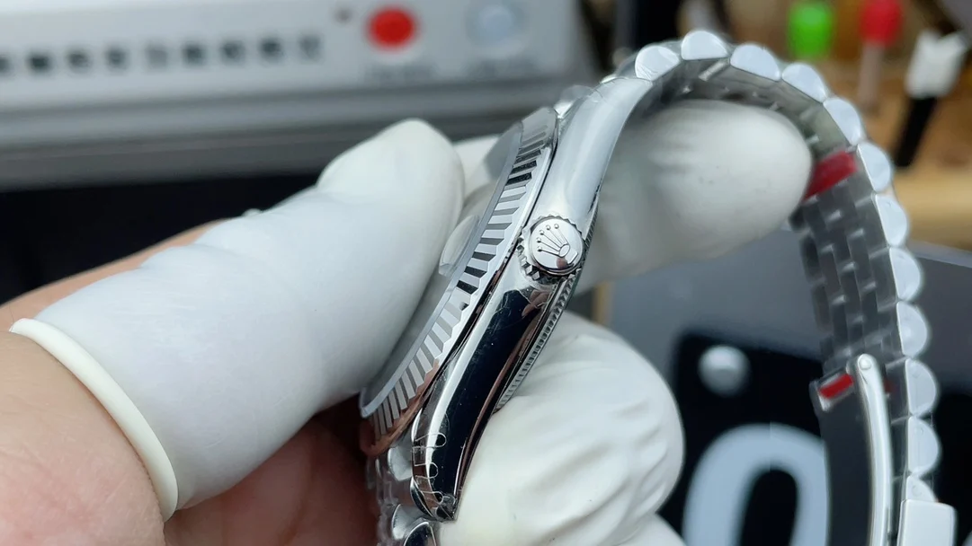 Rolex Datejust Black Dial 41mm — photographed off the sweep