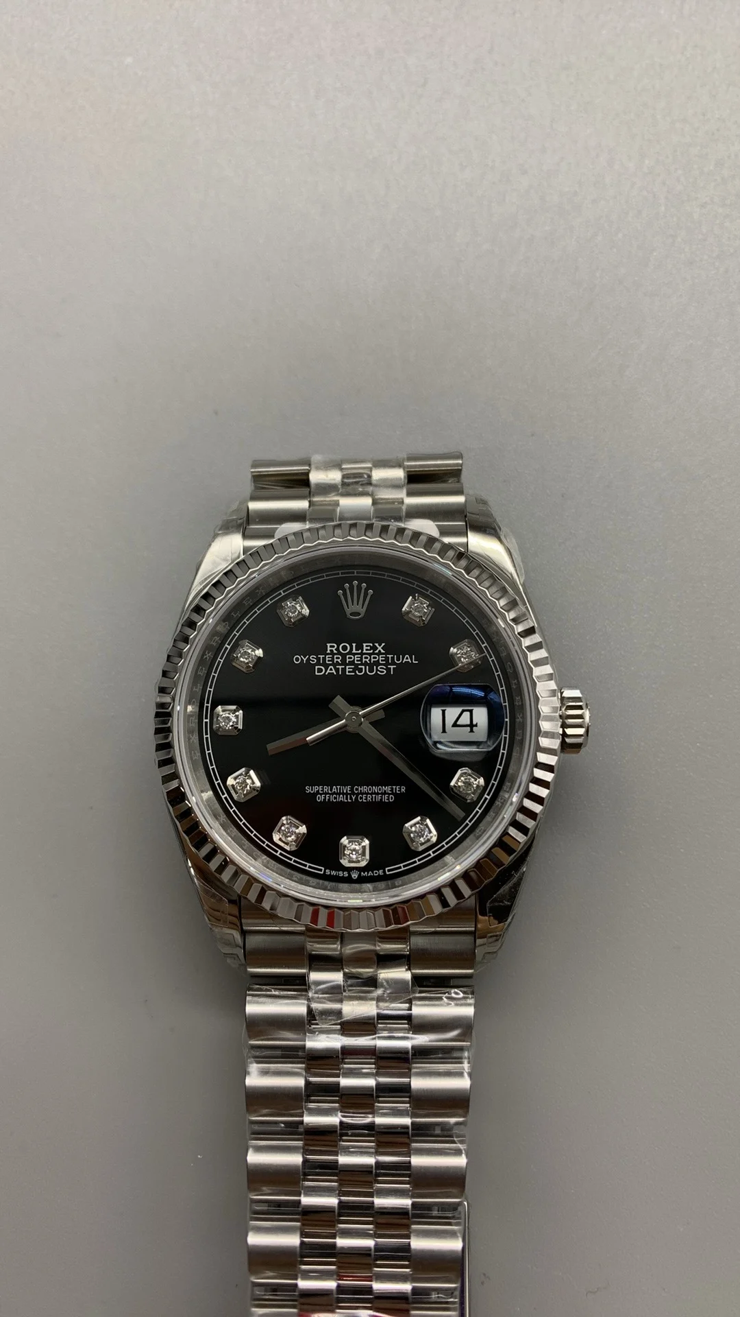 Rolex Datejust Black Dial Diamond-Set 36mm