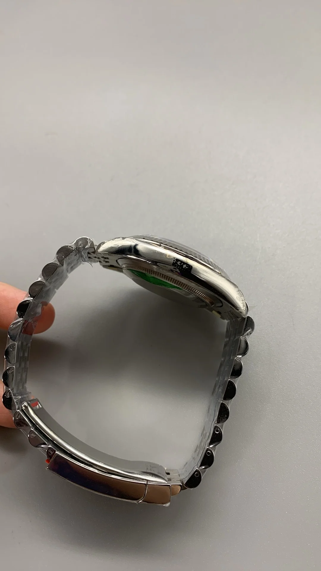 Rolex Datejust Black Dial Diamond-Set 36mm — photographed off the sweep