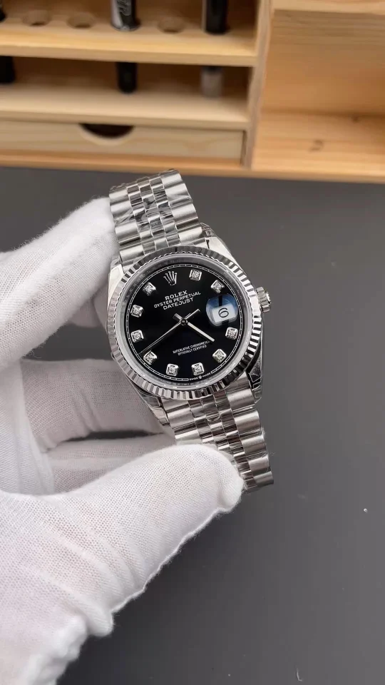 Rolex Datejust Black Dial Diamond-Set 36mm
