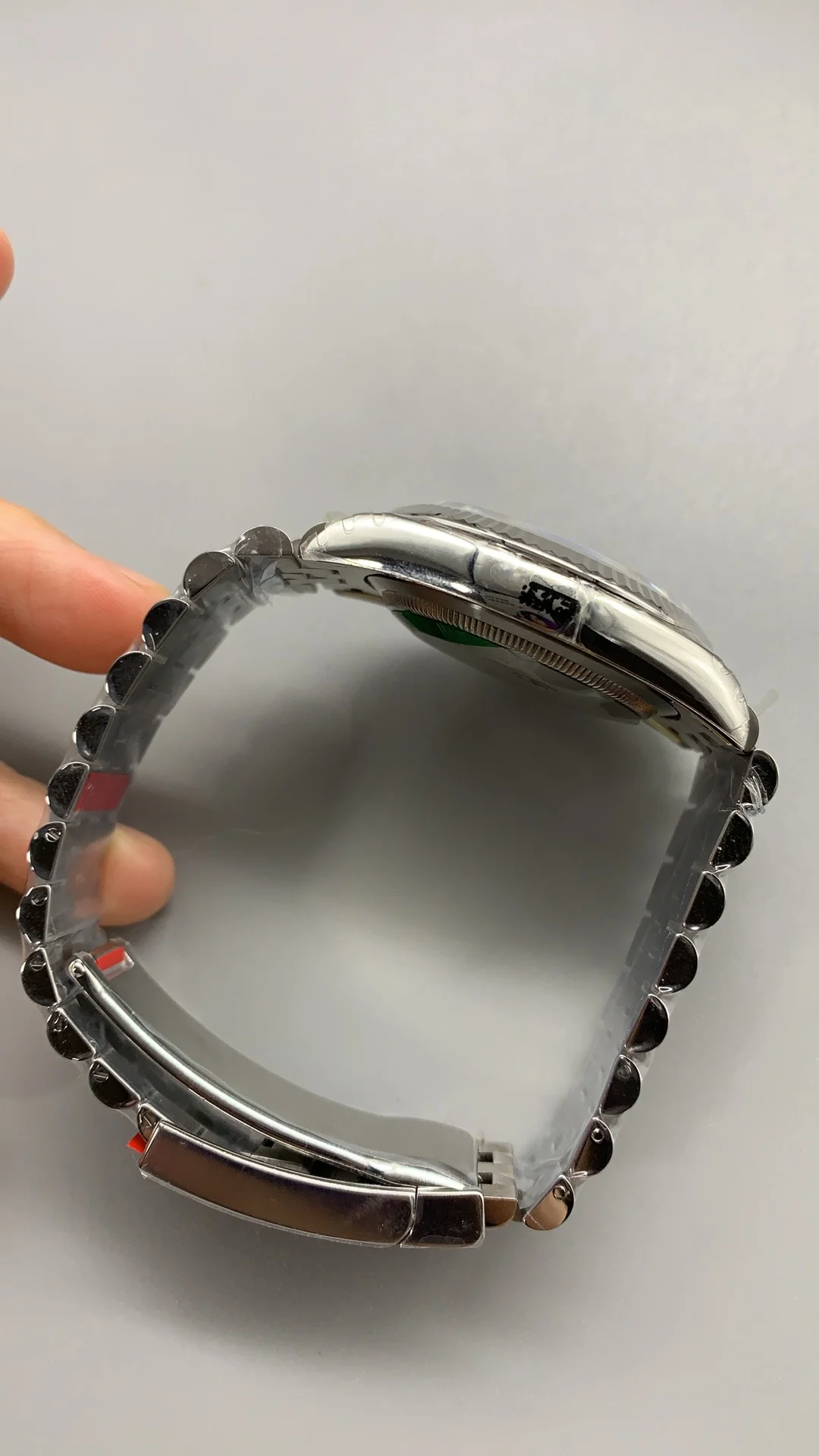 Rolex Datejust Black Dial Diamond-Set 36mm — photographed off the sweep