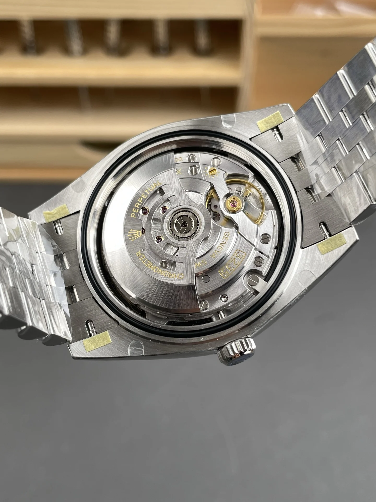 Rolex Datejust Black Dial Diamond-Set 41mm — photographed off the sweep