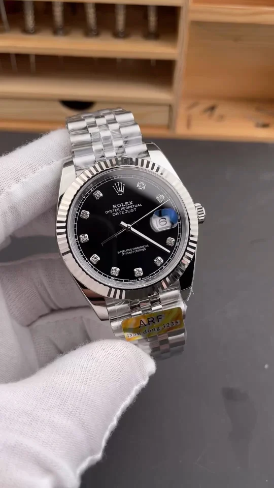 Rolex Datejust Black Dial Diamond-Set 41mm