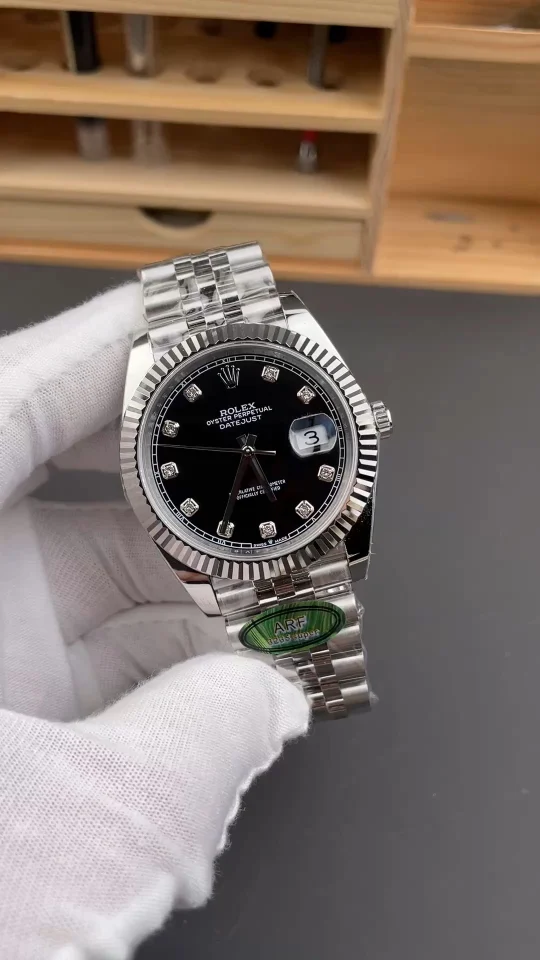 Rolex Datejust Black Dial Diamond-Set 41mm