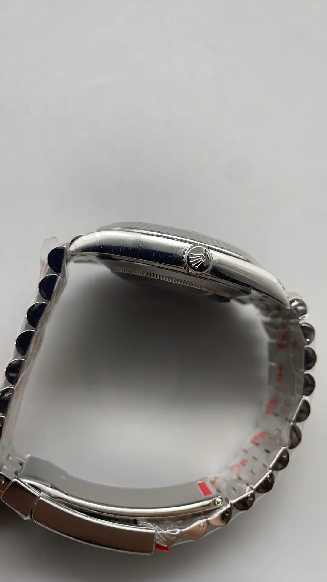 Rolex Datejust Black Dial Diamond-Set 41mm — photographed off the sweep