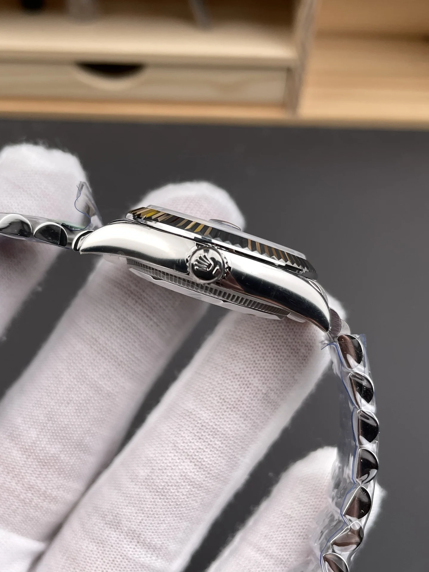 Rolex Datejust Blue Dial 31mm — photographed off the sweep