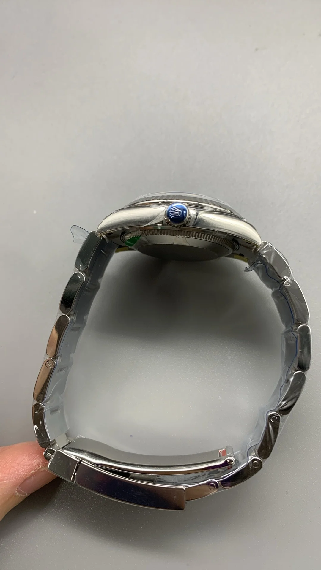 Rolex Datejust Blue Dial 31mm — photographed off the sweep