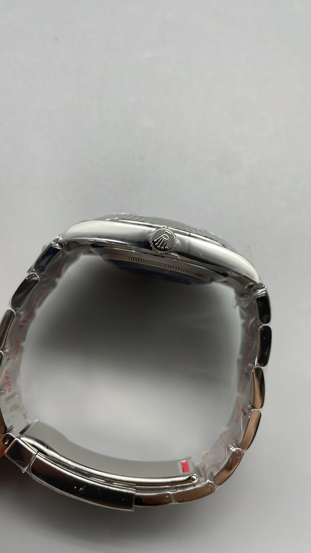 Rolex Datejust Blue Dial 41mm — photographed off the sweep