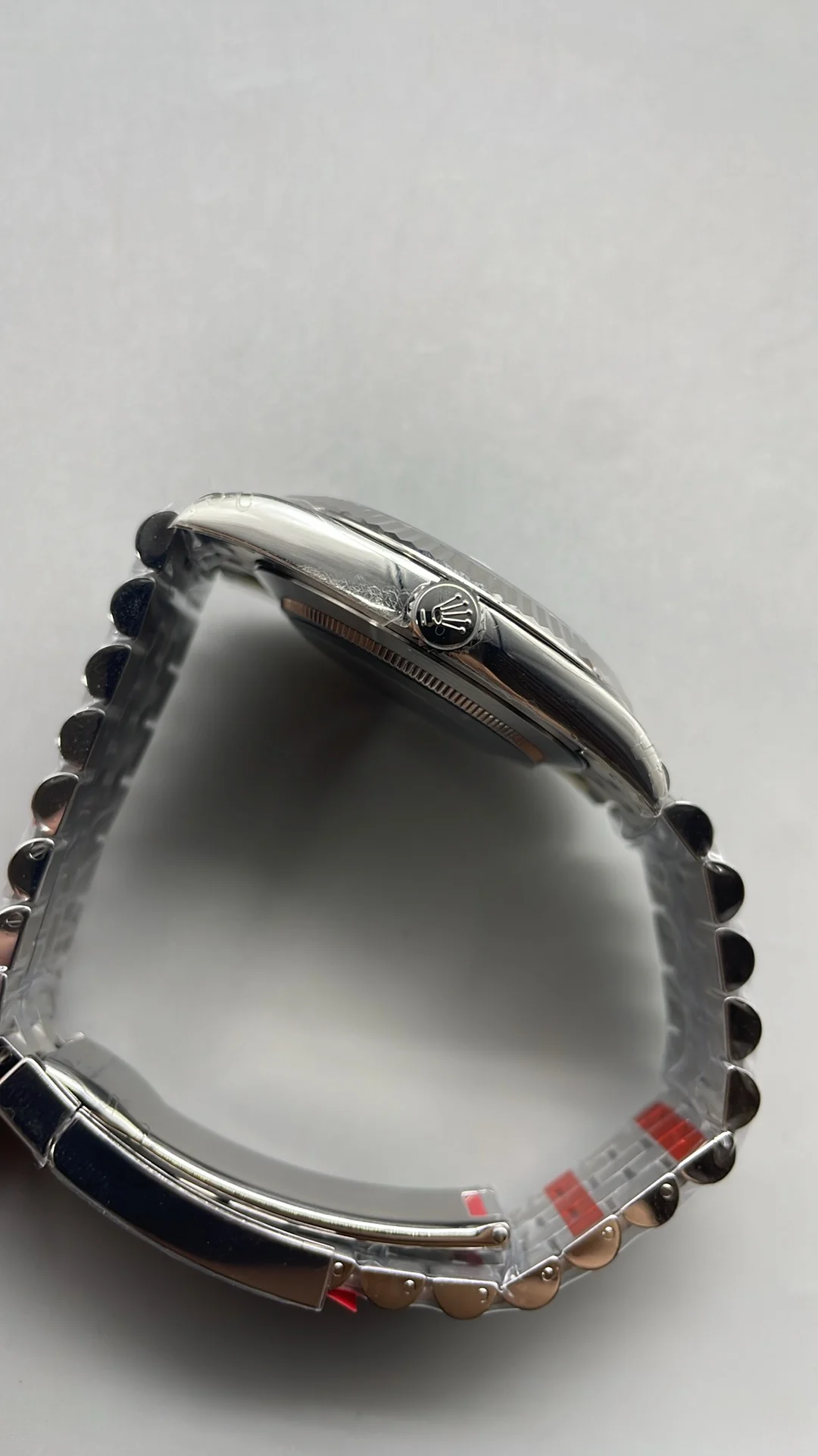 Rolex Datejust Blue Dial 41mm — photographed off the sweep