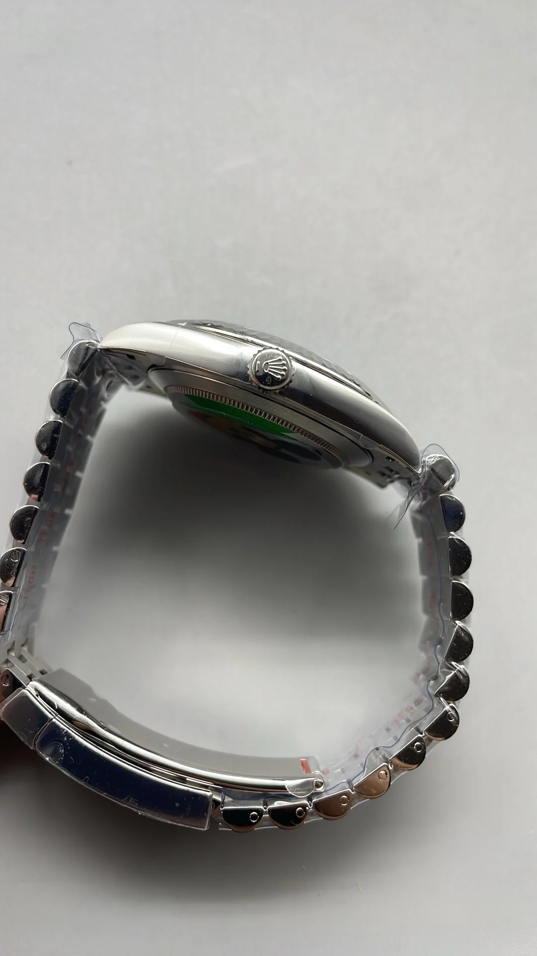 Rolex Datejust Blue Dial 41mm — photographed off the sweep