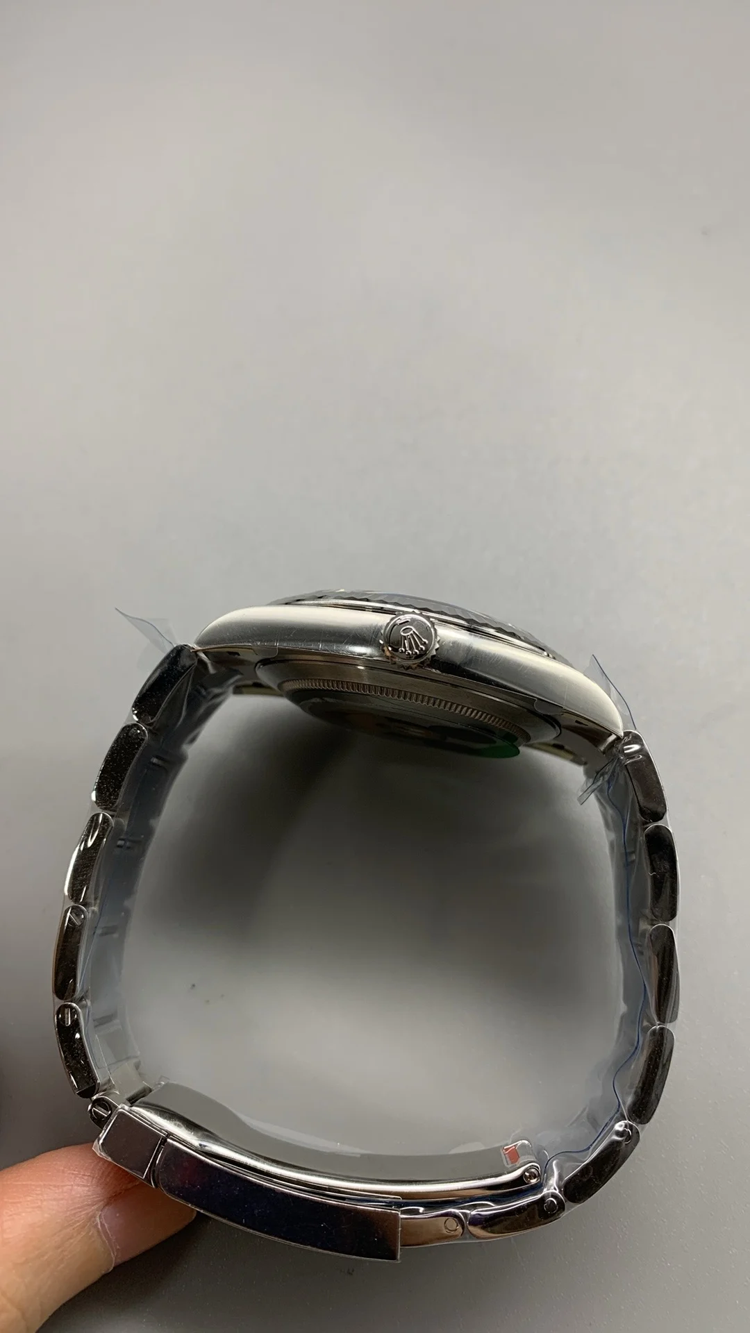 Rolex Datejust Blue Dial 41mm — photographed off the sweep