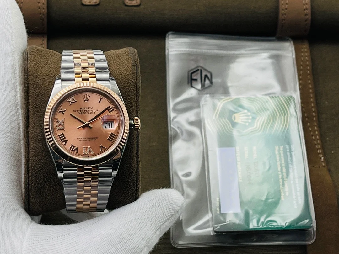 Rolex Datejust Blue Dial Diamond-Set 36mm — photographed off the sweep