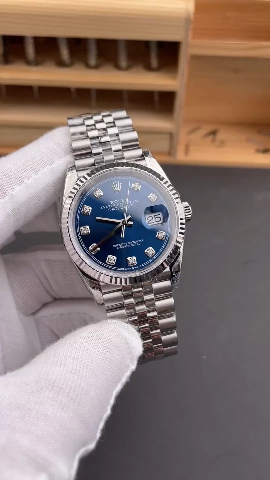 Rolex Datejust Blue Dial Diamond-Set 36mm