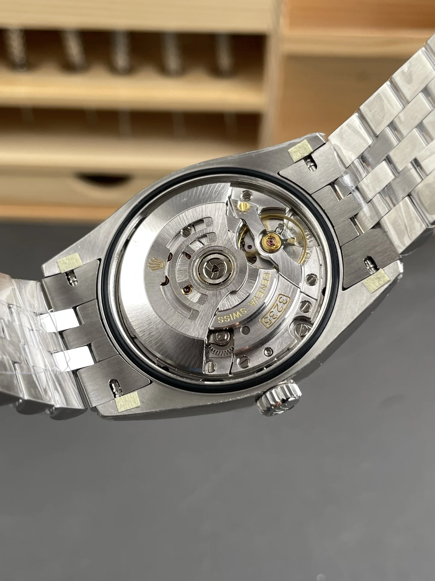Rolex Datejust Blue Dial Diamond-Set 36mm — photographed off the sweep
