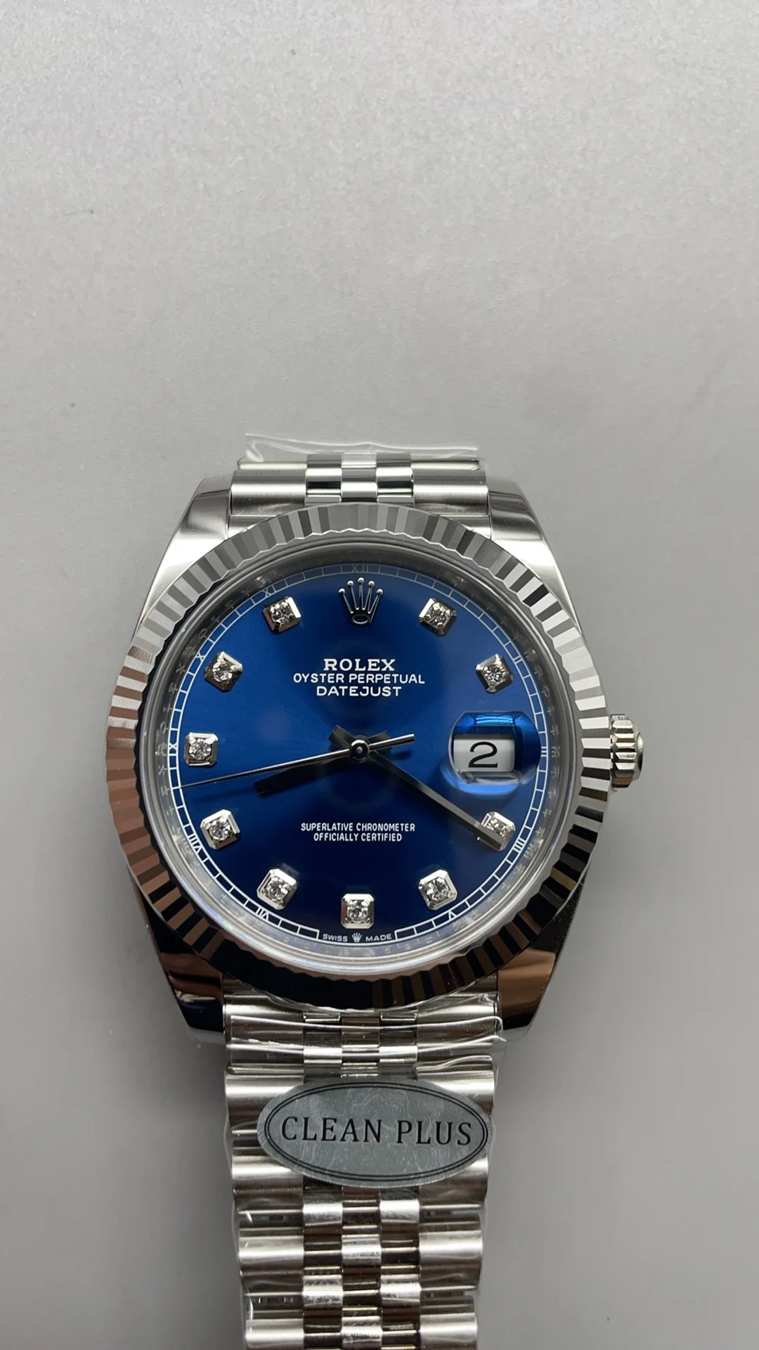 Rolex Datejust Blue Dial Diamond-Set 41mm