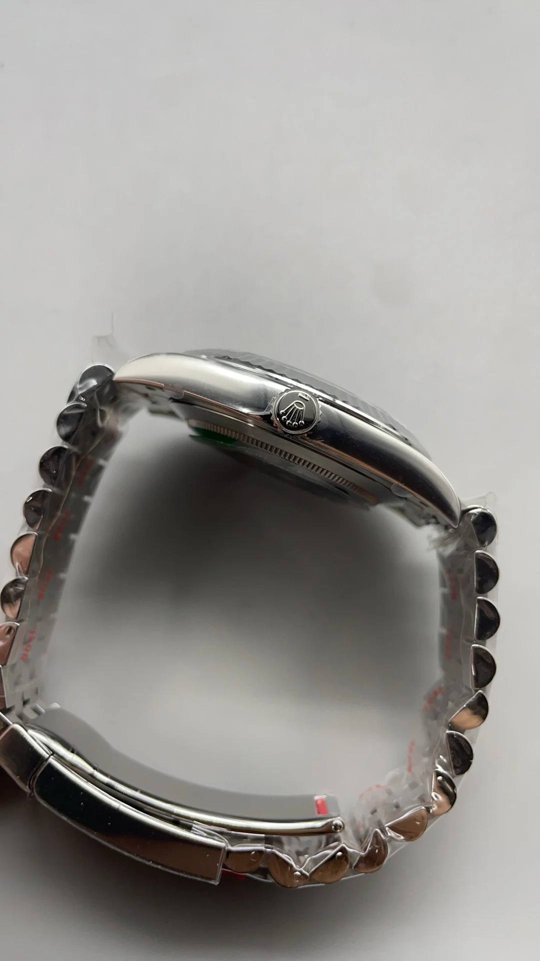 Rolex Datejust Blue Dial Diamond-Set 41mm — photographed off the sweep