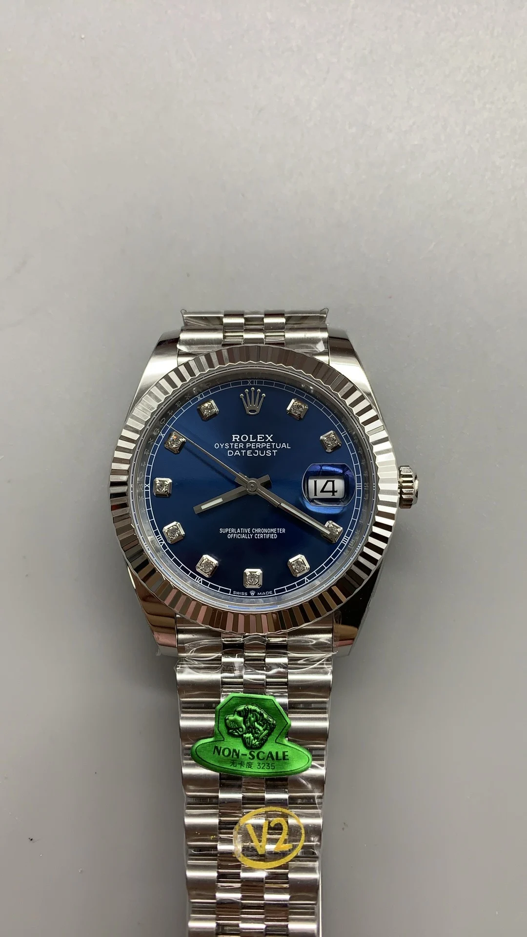 Rolex Datejust Blue Dial Diamond-Set 41mm