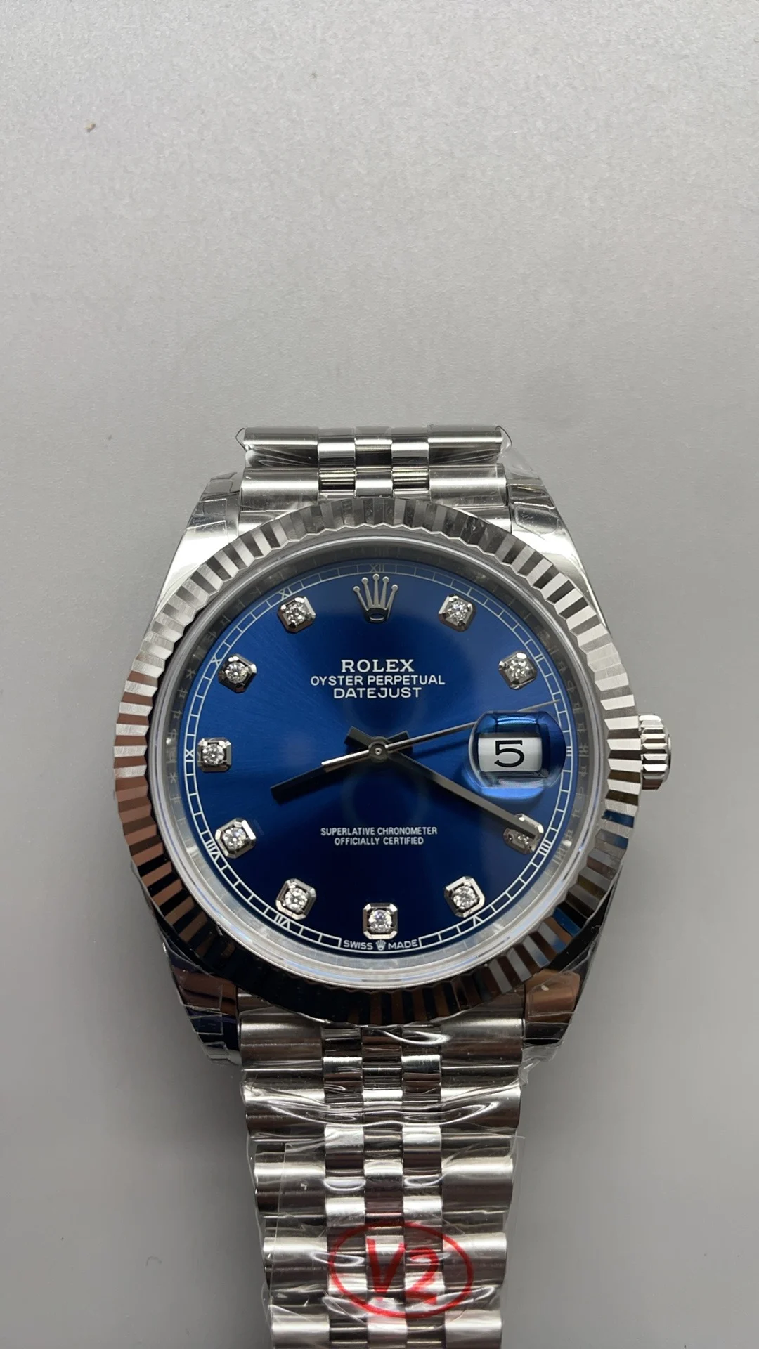 Rolex Datejust Blue Dial Diamond-Set 41mm